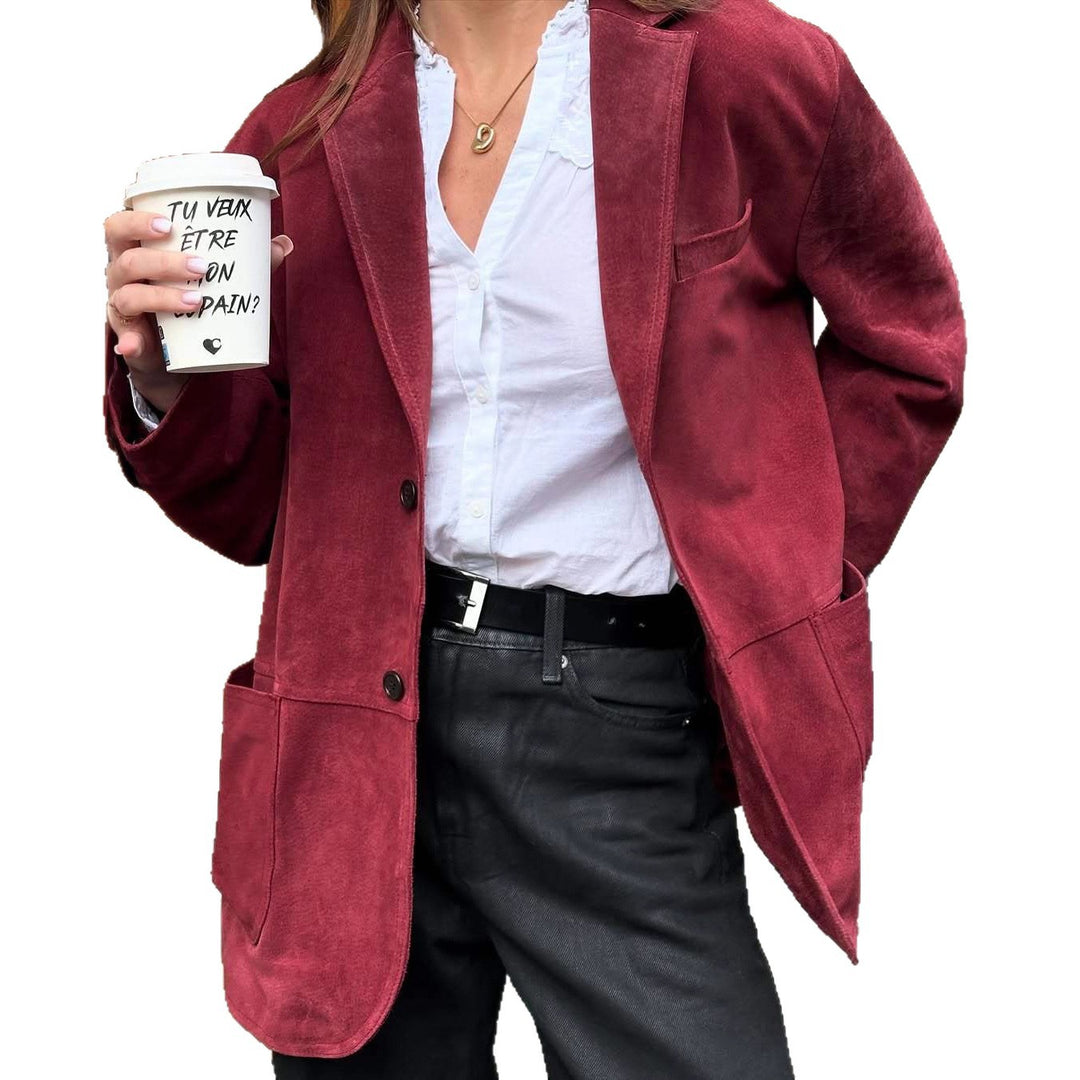 Damen Luxus Kurzjacke aus hochwertigem Wildleder Drune