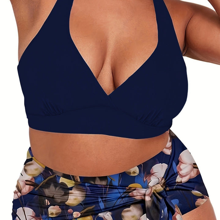 Damen Zweiteiliges Badeoutfit mit lässigem Wickelrock Drune