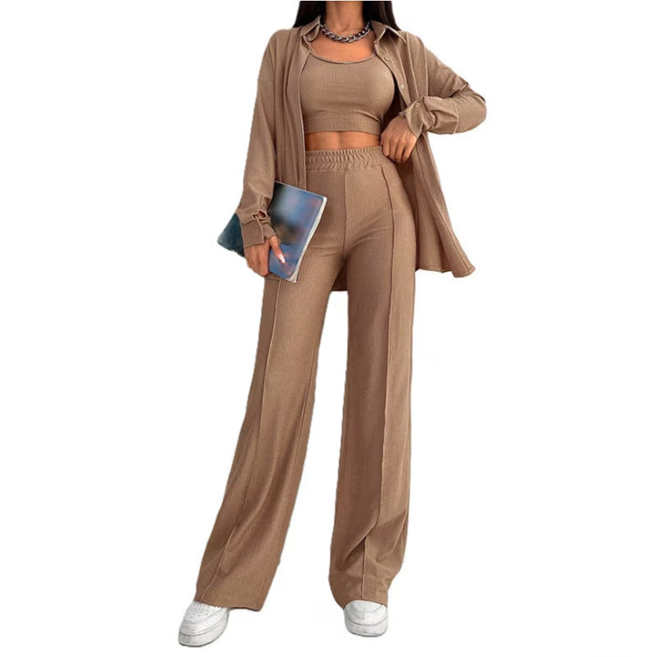 Damen Lässiges Zweiteiliges Set mit weitem Schnitt Drune