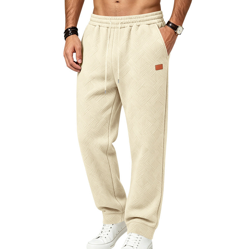 Herren Texturierte Jogginghose mit elastischem Bund und Kordelzug Drune
