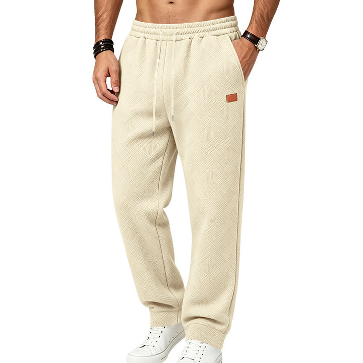 Herren Texturierte Jogginghose mit elastischem Bund und Kordelzug Drune