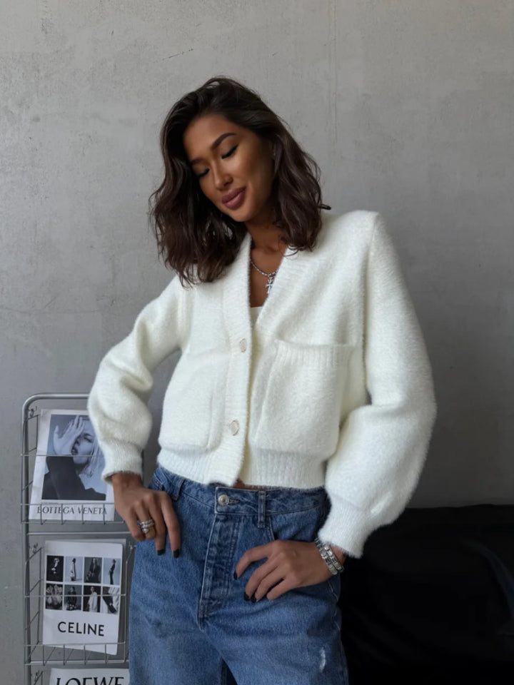 Damen Cozy Strickjacke Drune
