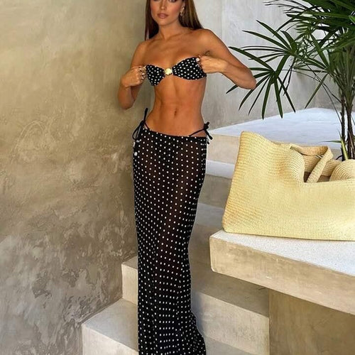 Damen Bandeau-Bikini mit modischer Schnittführung Drune