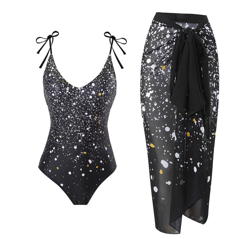 Damen Maxi-Rock mit elegantem Wickeldesign und floralem Muster Drune
