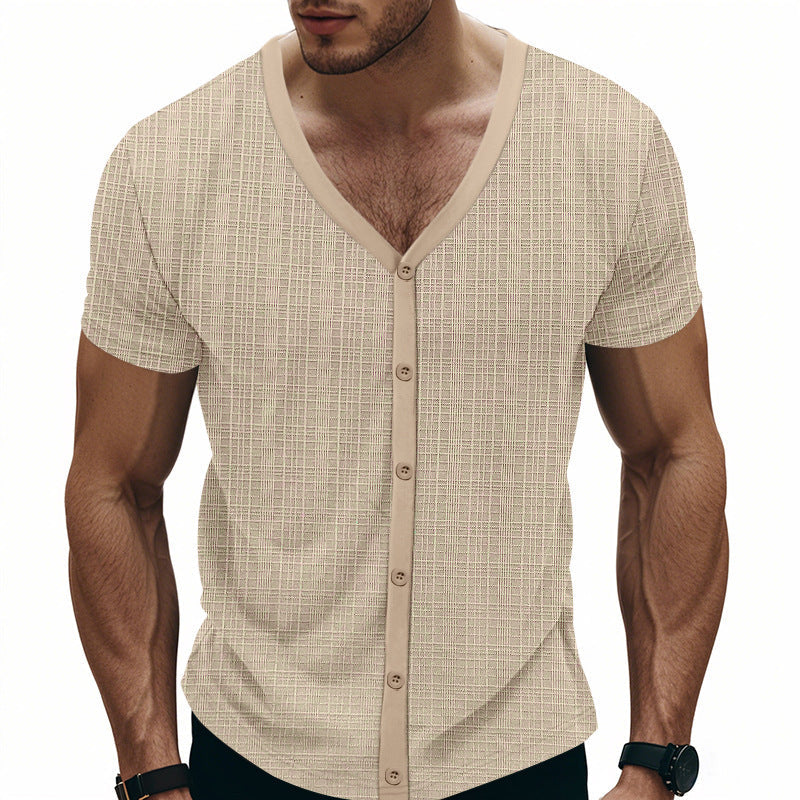 Herren kurzärmliges Hemd mit strukturiertem Design Drune