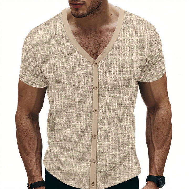 Herren kurzärmliges Hemd mit strukturiertem Design Drune