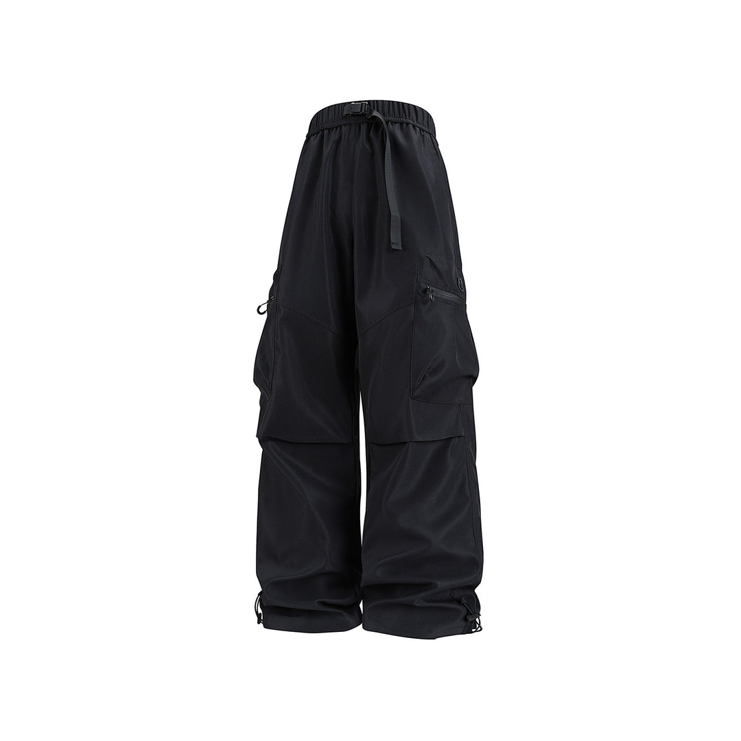 Herren Weite technische Cargo-Hose mit Multifachtaschen, Tunnelzug und verstellbaren Beinabschlüssen Drune