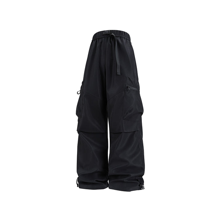 Herren Weite technische Cargo-Hose mit Multifachtaschen, Tunnelzug und verstellbaren Beinabschlüssen Drune