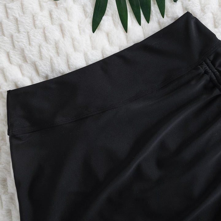 Damen Bade-Rock mit Raffungsdetails und eleganter Wellenkante Drune