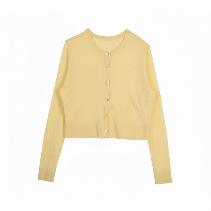 Damen Modische Strickjacke mit Knopfleiste Drune