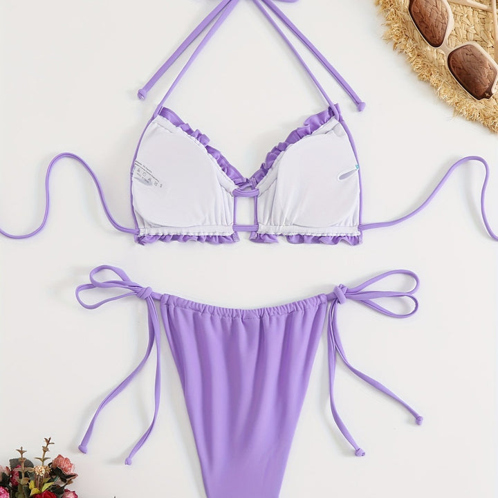 Damen Rüschen-Bikini mit verstellbaren Trägern Drune