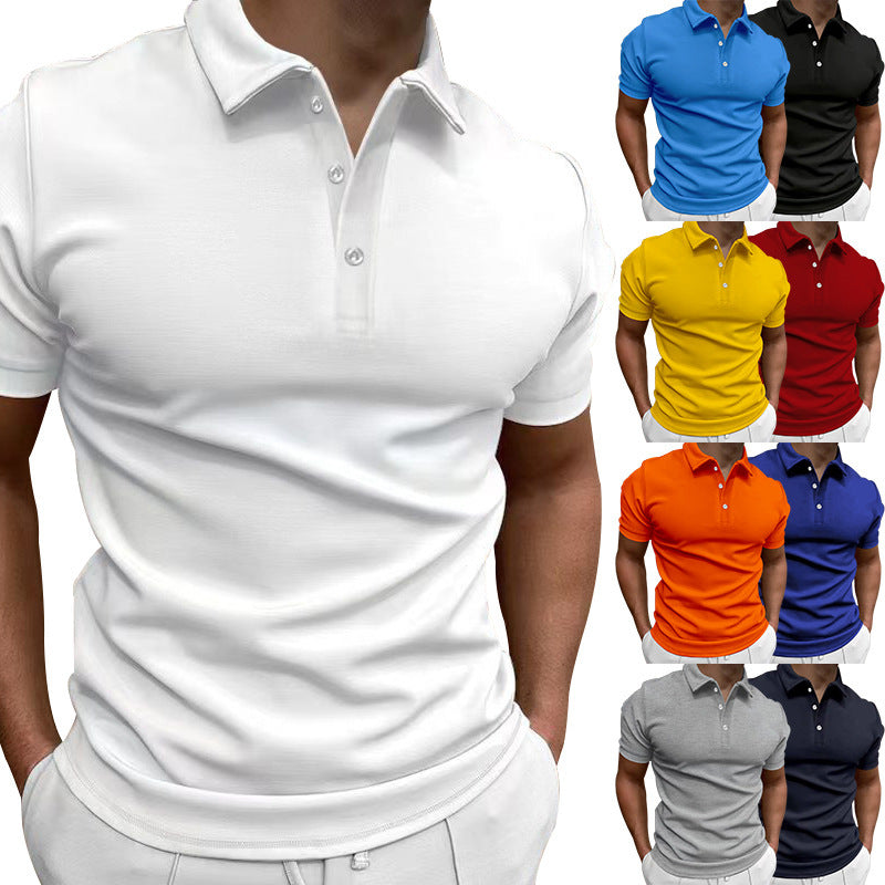 Herren nan schlank geschnittenes Stretch-Poloshirt mit Kentkragen und elastischem Saum Drune