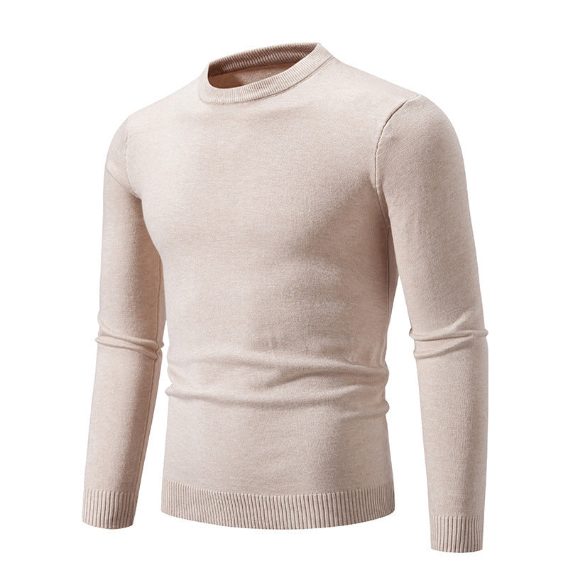 Herren eleganter Rundhals-Pullover aus feiner Baumwolle Drune