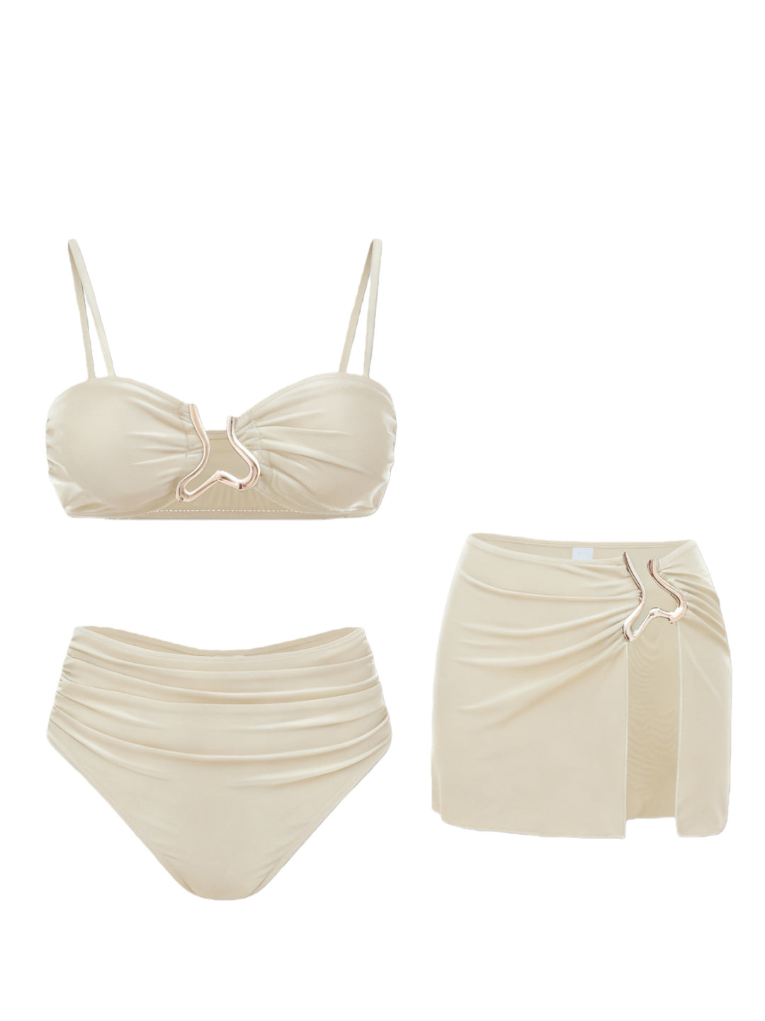 Damen Bikiniset mit elegantem Wickelrock und modischem Design Drune