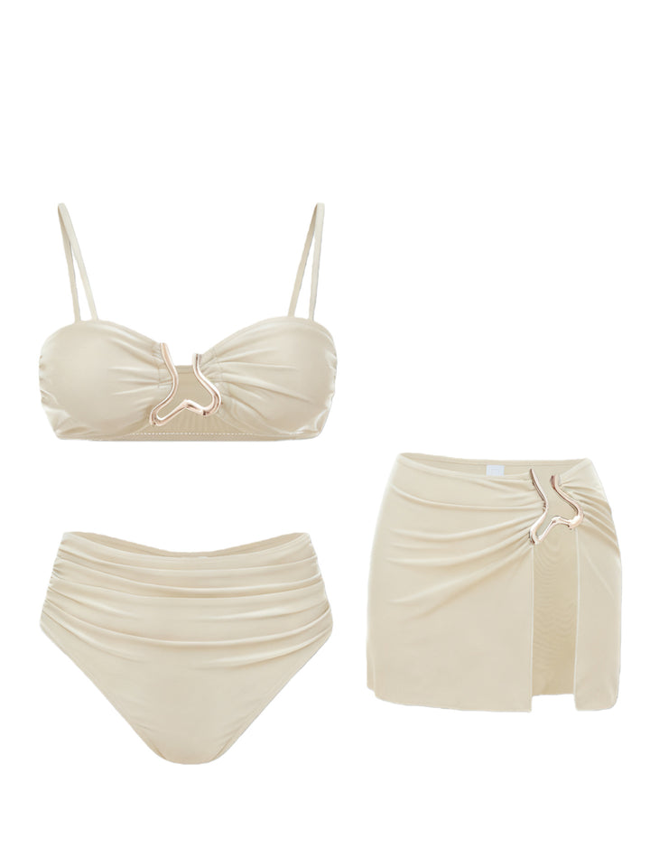 Damen Bikiniset mit elegantem Wickelrock und modischem Design Drune