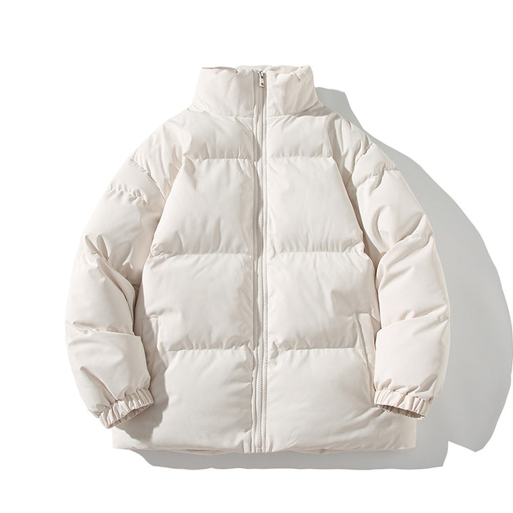 Herren Wattierte Oversize-Pufferjacke mit hohem Stehkragen & elastischen Bündchen Drune