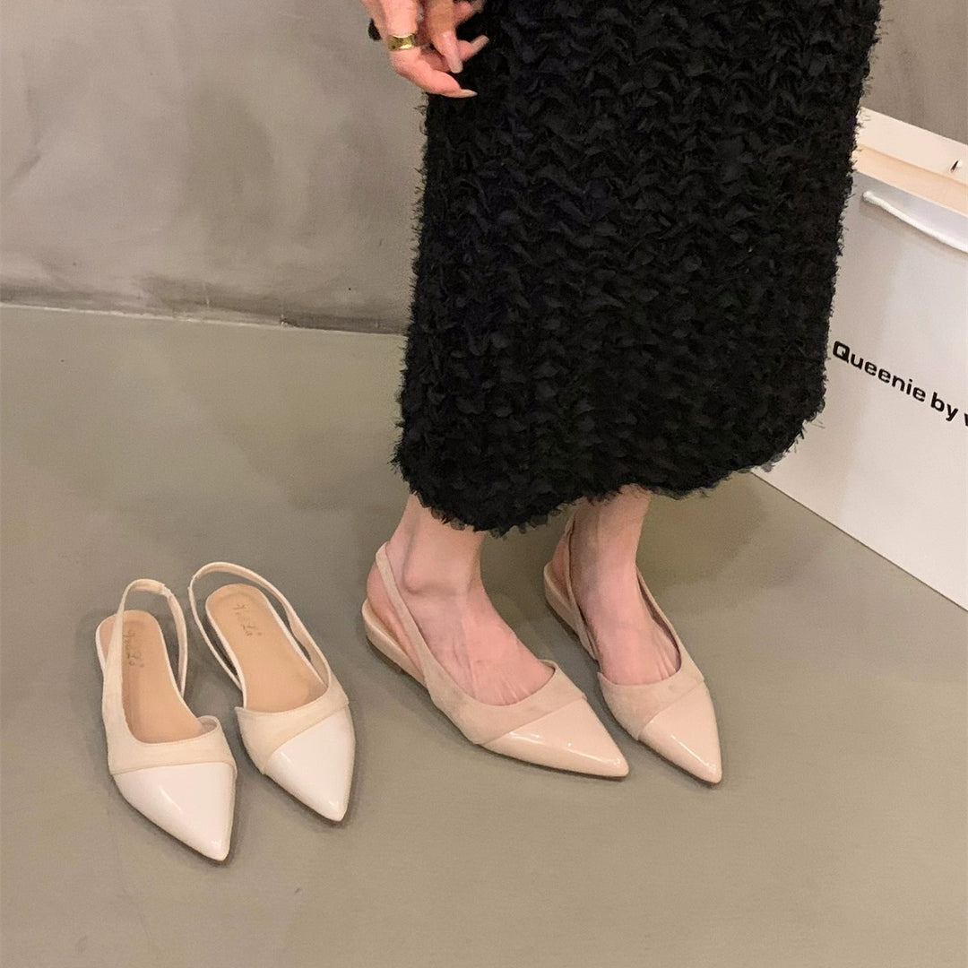 Damen elegante Slingback Pumps mit schickem Spitzer und hochwertiger Lackoberfläche Drune