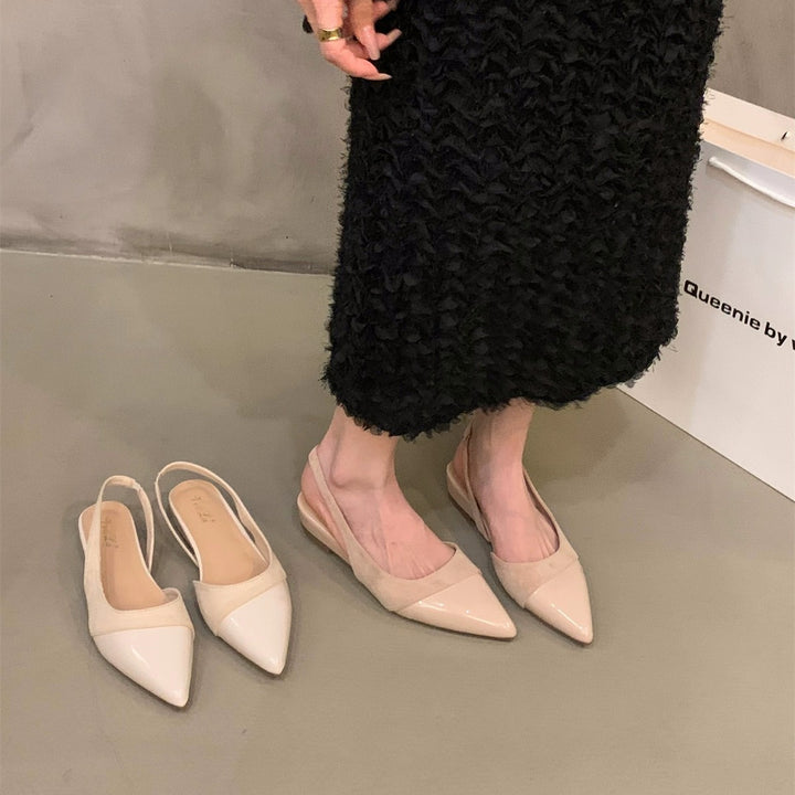 Damen elegante Slingback Pumps mit schickem Spitzer und hochwertiger Lackoberfläche Drune