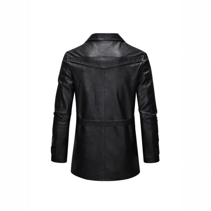 Herren Elegante Kunstlederjacke mit praktischen Taschen Drune