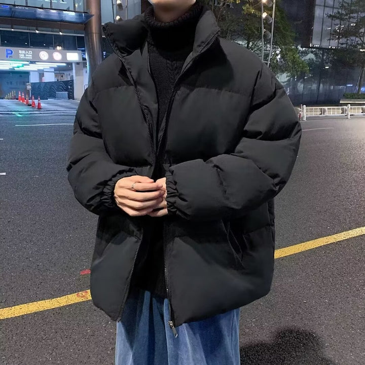 Herren gesteppte Winterjacke mit hohem Kragen und praktischen Taschen Drune