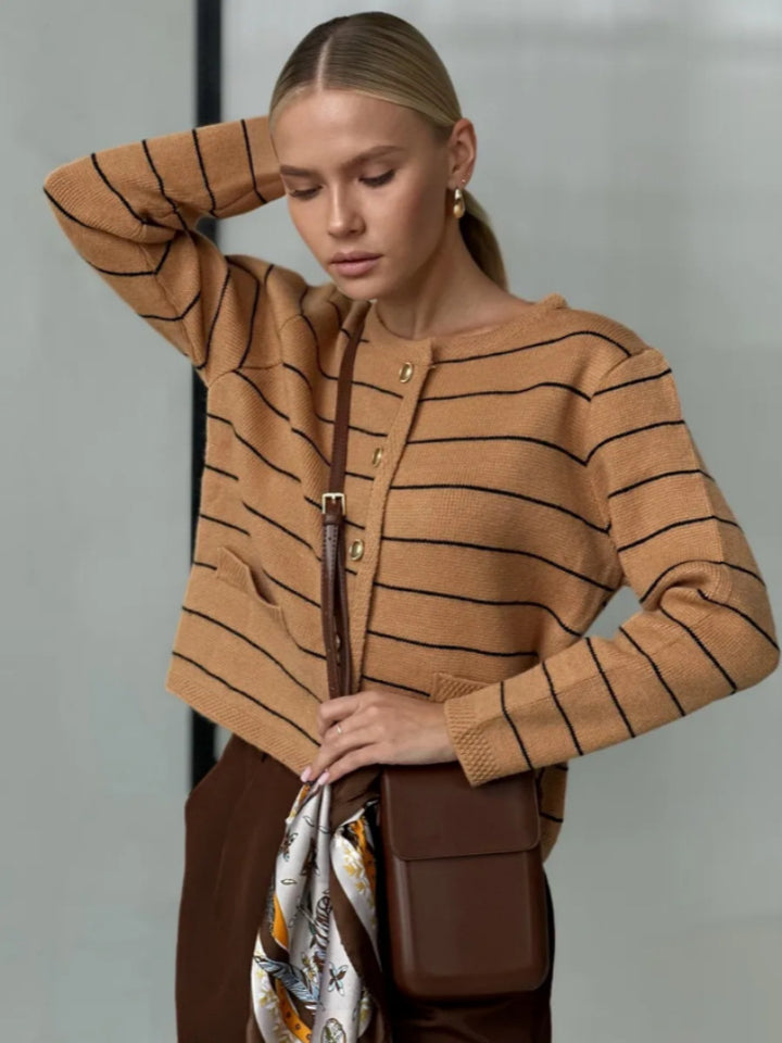Damen Stylischer Strickblazer Drune