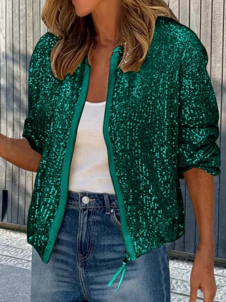 Damen Paillettenjacke im modernen Schnitt Drune