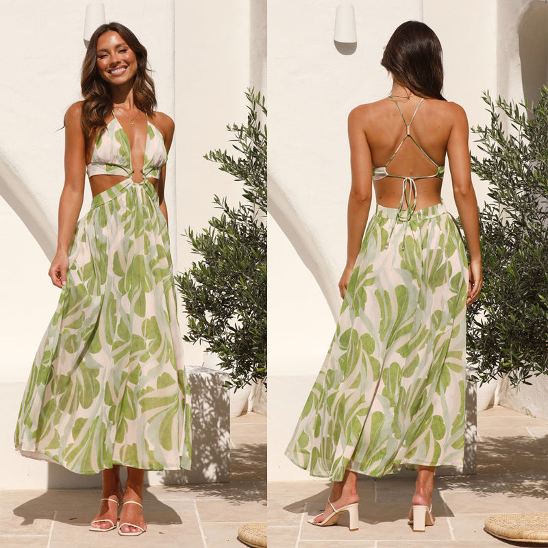 Damen Luftiges Maxikleid mit floralem Design Drune