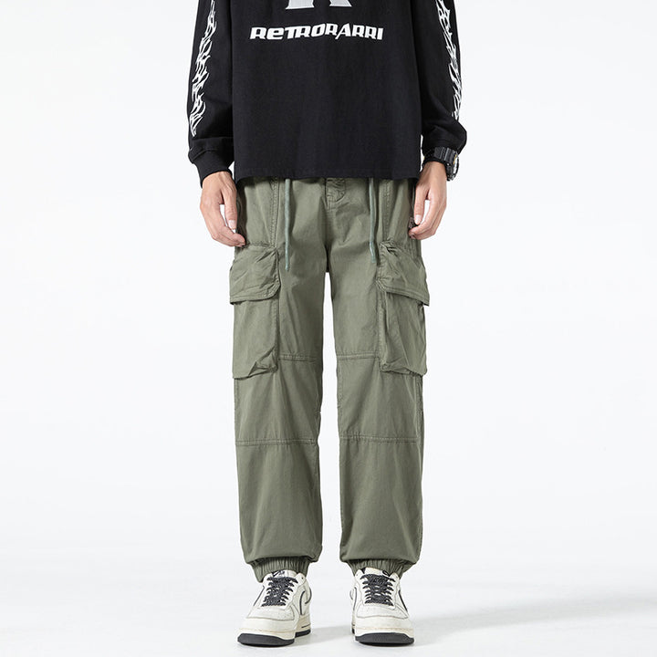 Herren Utility-Cargo-Jogginghose im Workwear-Look mit Tunnelzugbund und elastischen Beinabschlüssen Drune