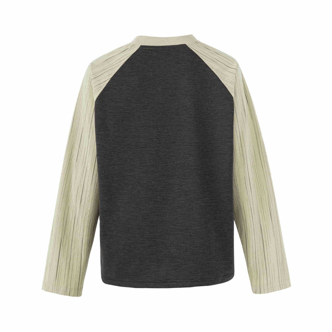 Damen Raglan‑Sweatshirt mit grafischem Kathedralprint und strukturierten Ärmeln Drune