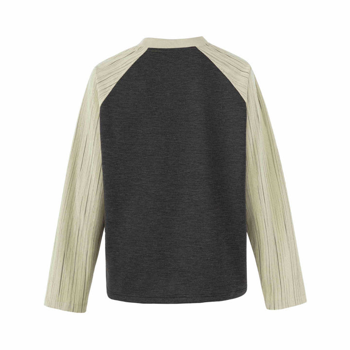 Damen Raglan‑Sweatshirt mit grafischem Kathedralprint und strukturierten Ärmeln Drune