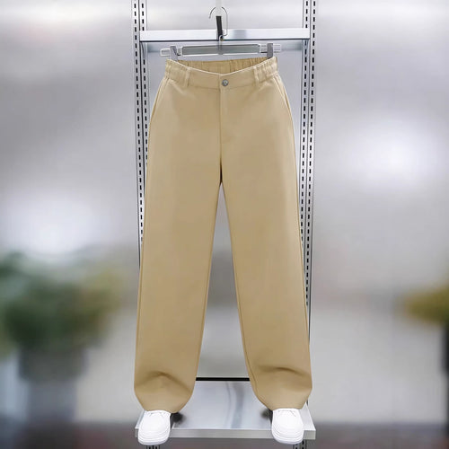 Herren Weite Twillhose mit hohem Bund, elastischem Rückenbund und geradem Bein Drune