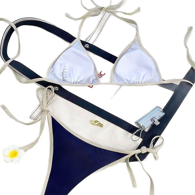 Damen Triangel-Bikini mit verspielten Schleifen Drune