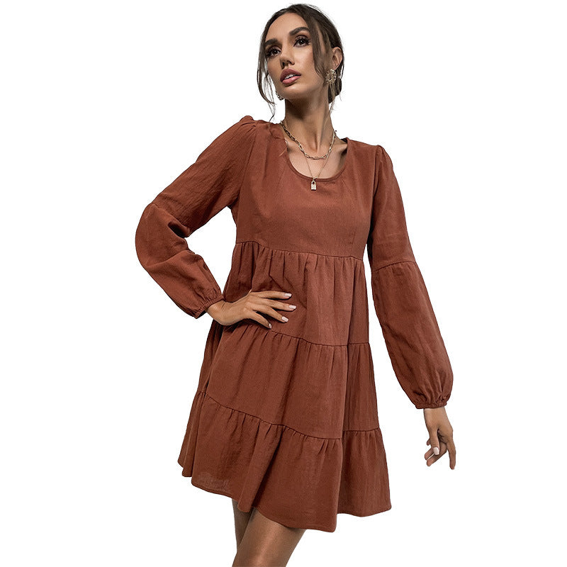 Damen Verspieltes Schichtenkleid Drune