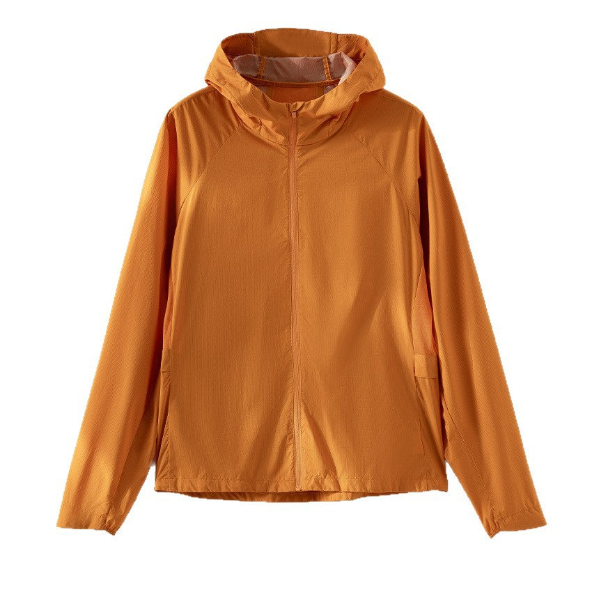 Damen ultraleichte Kapuzen-Schutzjacke aus Ripstop mit durchgehendem Reißverschluss Drune