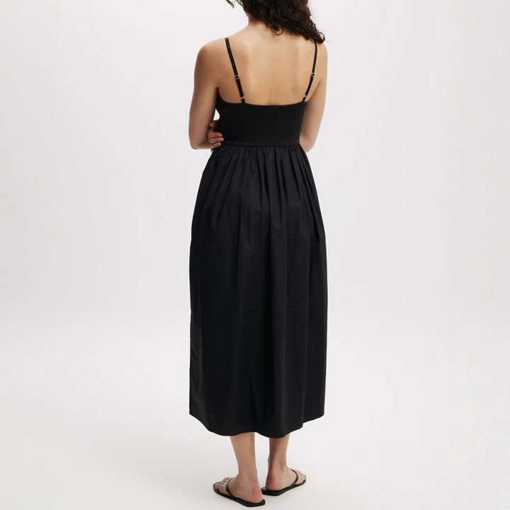 Damen Midi-Kleid mit lässigem Schnitt und praktischen Taschen Drune