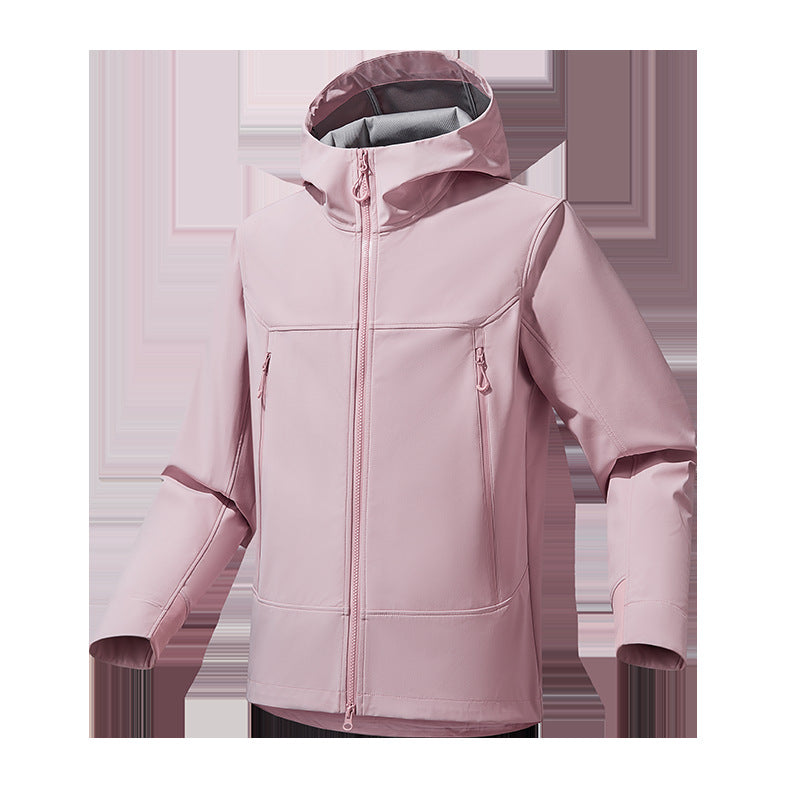 Herren Softshell‑Kapuzenjacke mit Stretch, wind- und wasserabweisender Membran und Zwei‑Wege‑Reißverschluss Drune