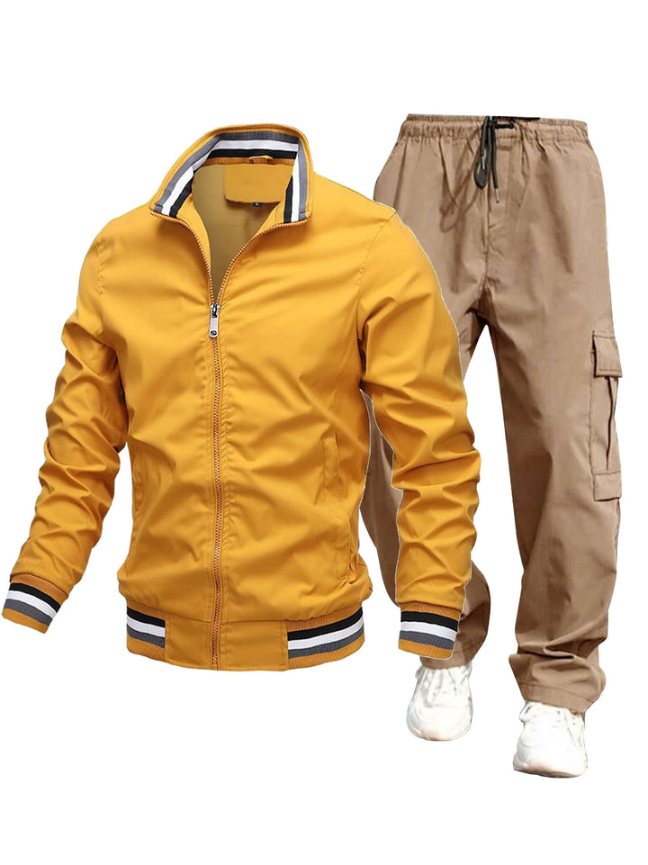 Herren Sportliche Jacke und Cargo-Hosen Drune