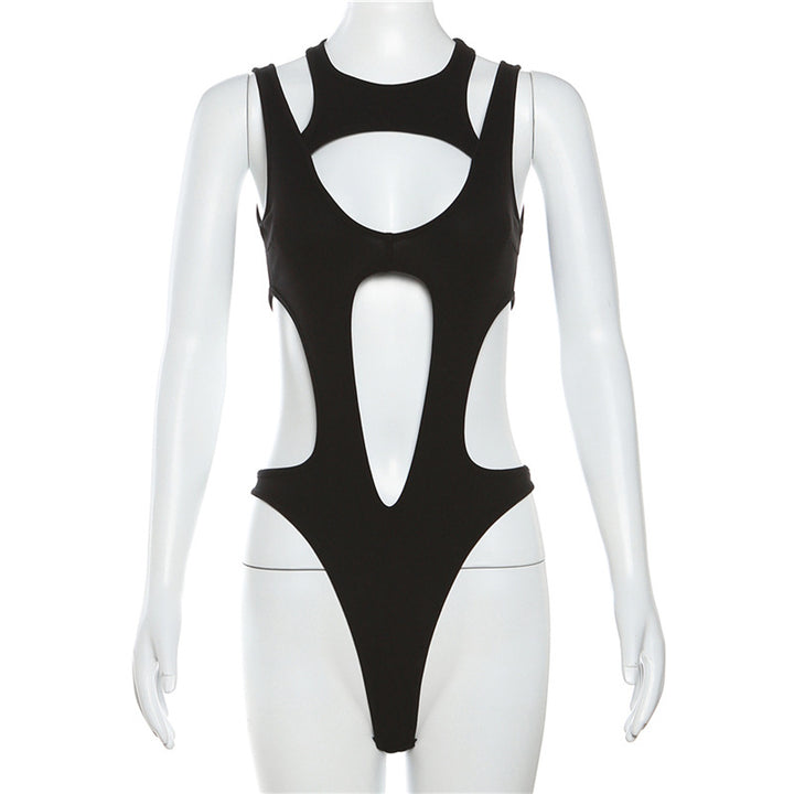 Damen sportlicher Cut-Out Badeanzug Drune