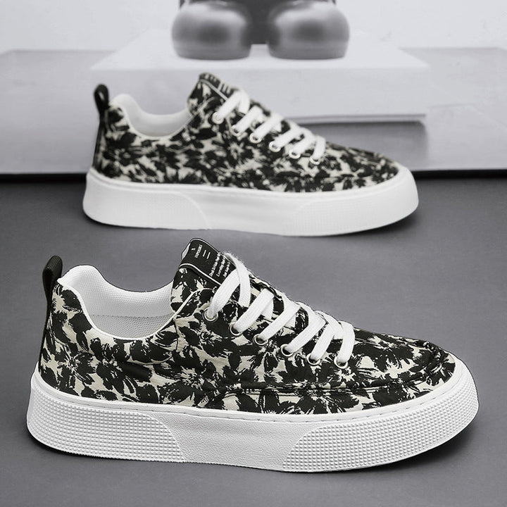 Damen Modische Sneakers mit floralem Muster und rutschfester Sohle Drune