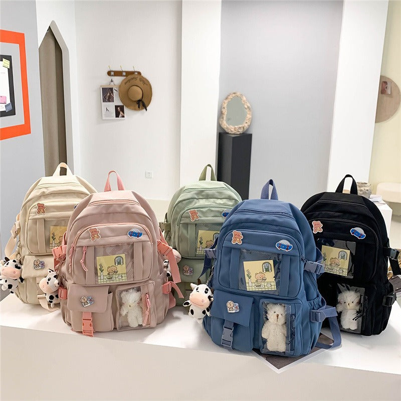 Damen Verspielt Mehrfach-Taschen Rucksack Drune