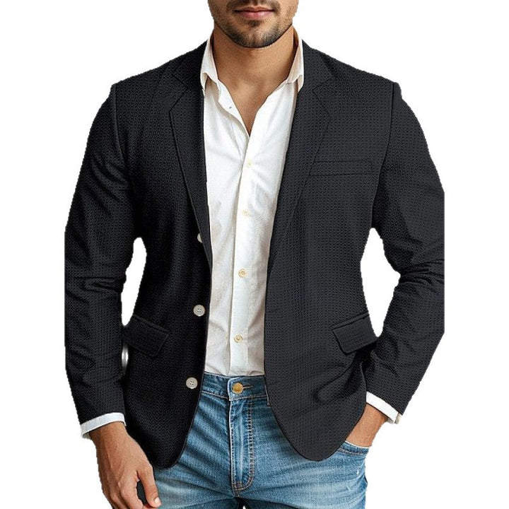 Herren eleganter Blazer mit strukturiertem Design und praktischen Taschen Drune