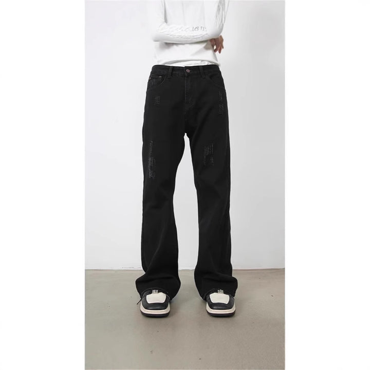 Herren Weitgeschnittene Denim-Hose Drune