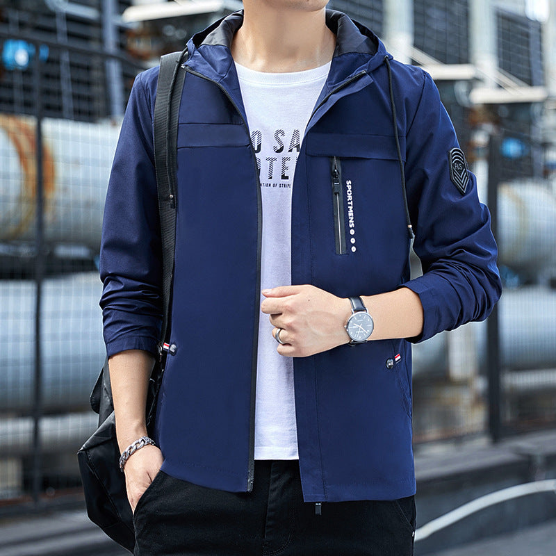 Herren Multifunktionale Sportjacke mit Kapuze Drune