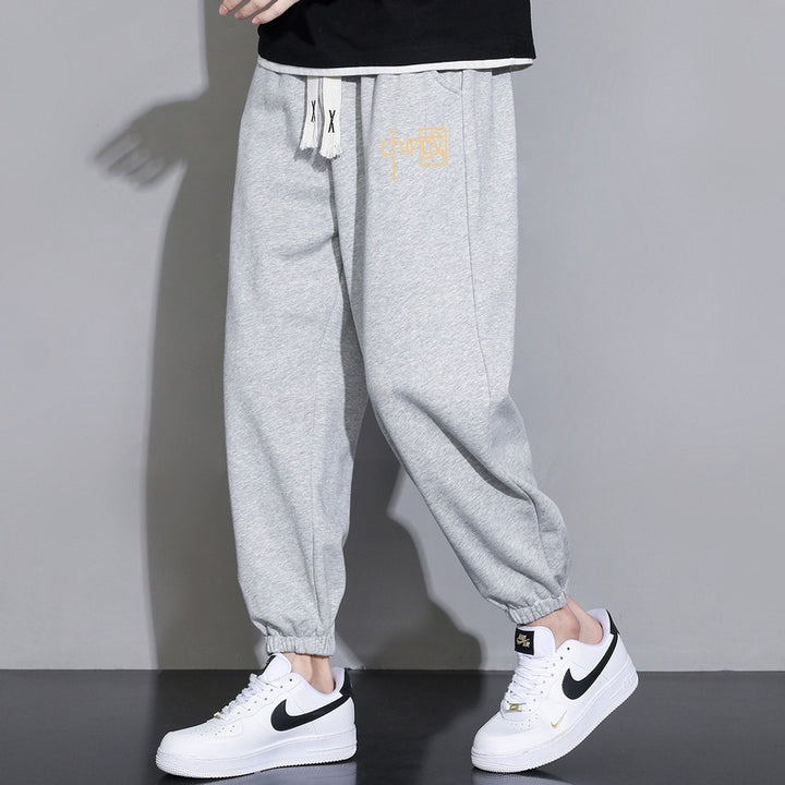 Herren Locker sitzende Sweatpant mit Kordelzug, elastischen Saumbündchen und Eingrifftaschen Drune