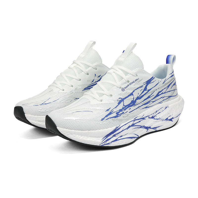 Unisex leichte Performance-Laufschuhe mit gestricktem Obermaterial, reaktiver Hohlkern-Zwischensohle und dynamischem Grafikprint Drune