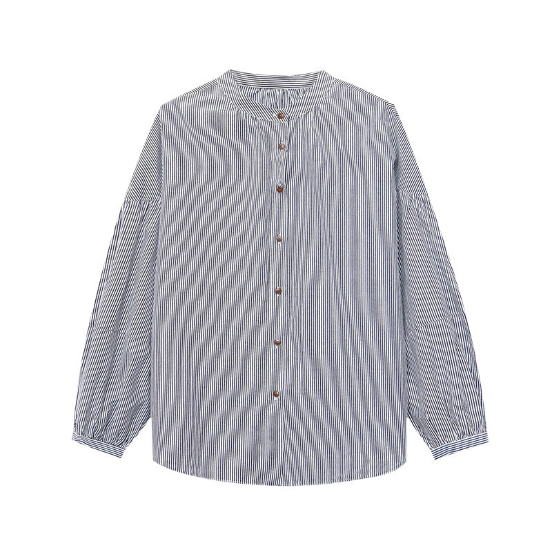 Damen elegantes Hemdblusenshirt mit dekorativen Knöpfen Drune