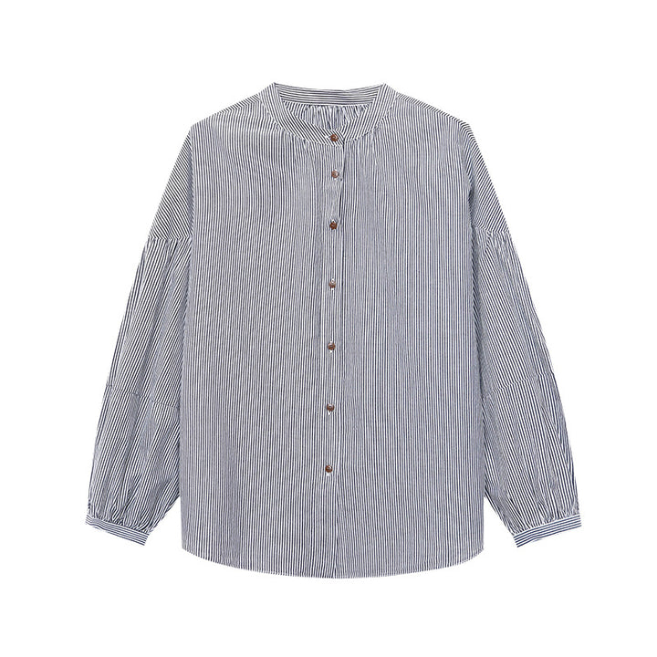 Damen elegantes Hemdblusenshirt mit dekorativen Knöpfen Drune
