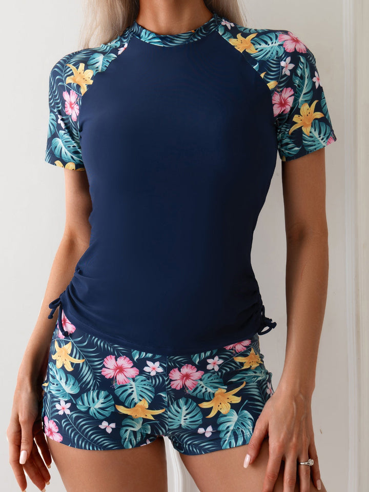 Damen Surf- und Sportanzug mit floralen Akzenten Drune