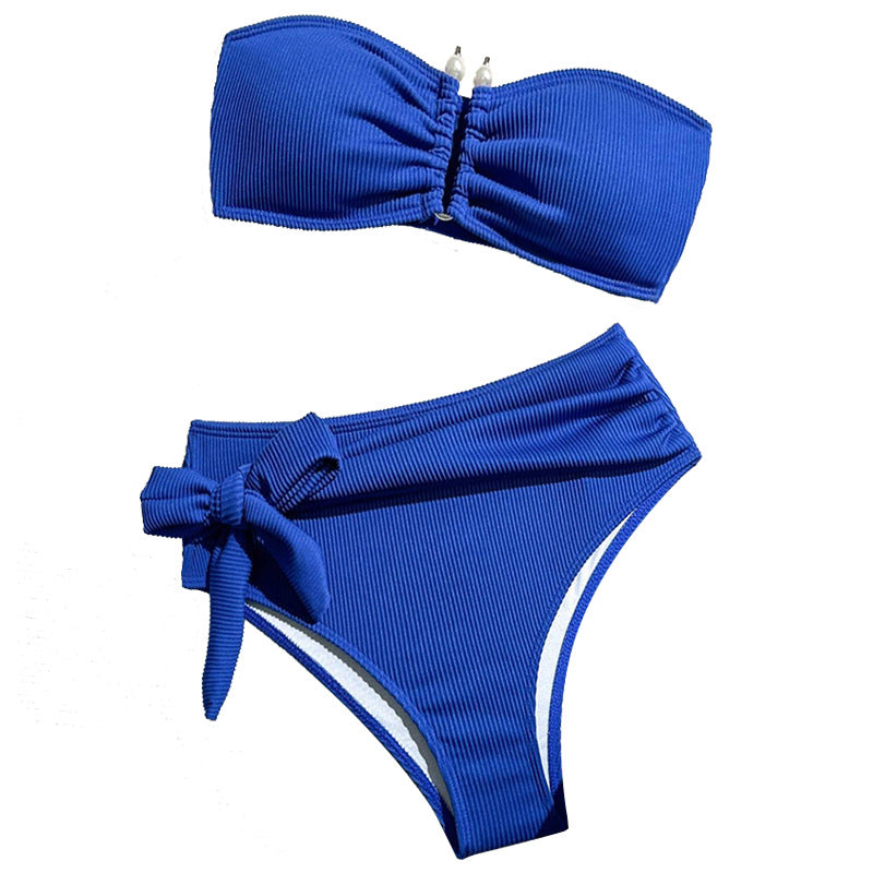 Damen Bandeau-Bikini mit modernem Wickelbund Drune