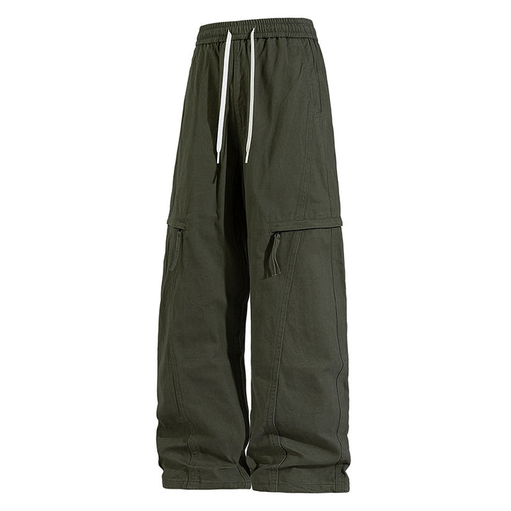 Herren Weite Cargo-Jogginghose im Baggy‑Schnitt mit Kordelbund & Mehrfachtaschen Drune